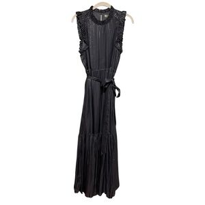 MARIE OLIVER silk & metallic long dress Size:M